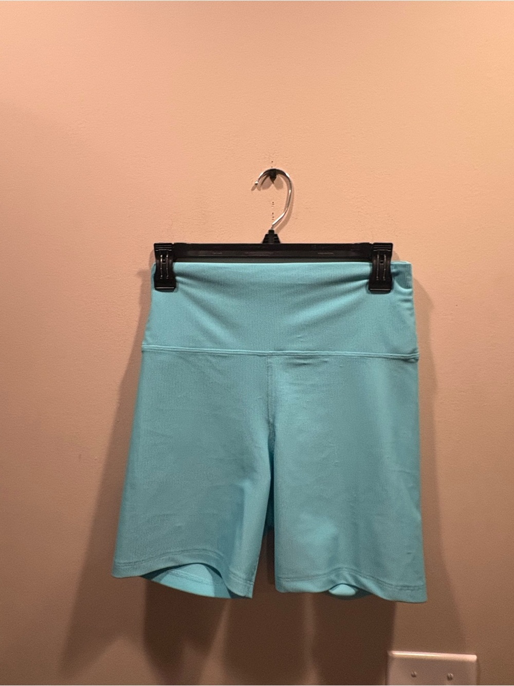 Beach Riot Bright Aqua Bike Shorts - Picture 2 of 4